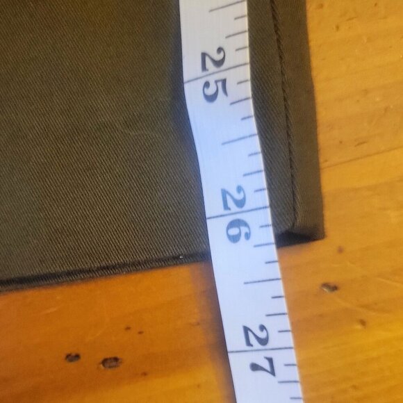 ZARA Women's Dark Olive Drawstring Waist Tapers Leg Casual Work Pant - Size M - Picture 11 of 11